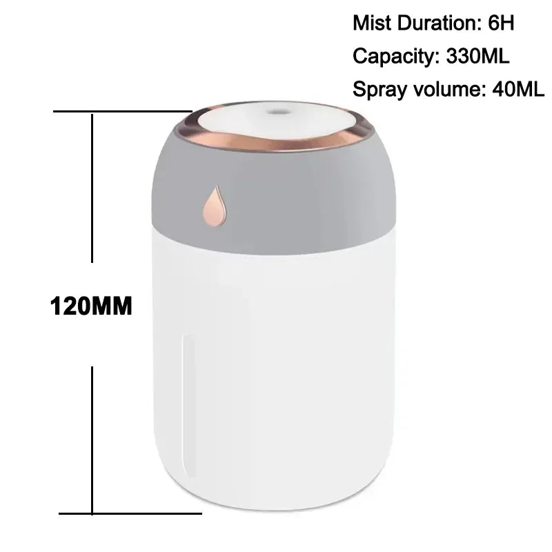 USB humidifier with LED light