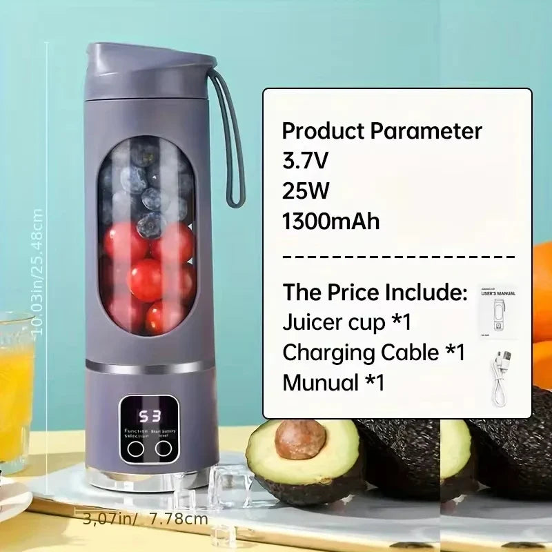450ml portable USB rechargeable fruit juicer