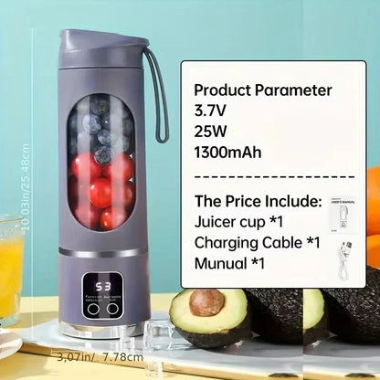 450ml portable USB rechargeable fruit juicer