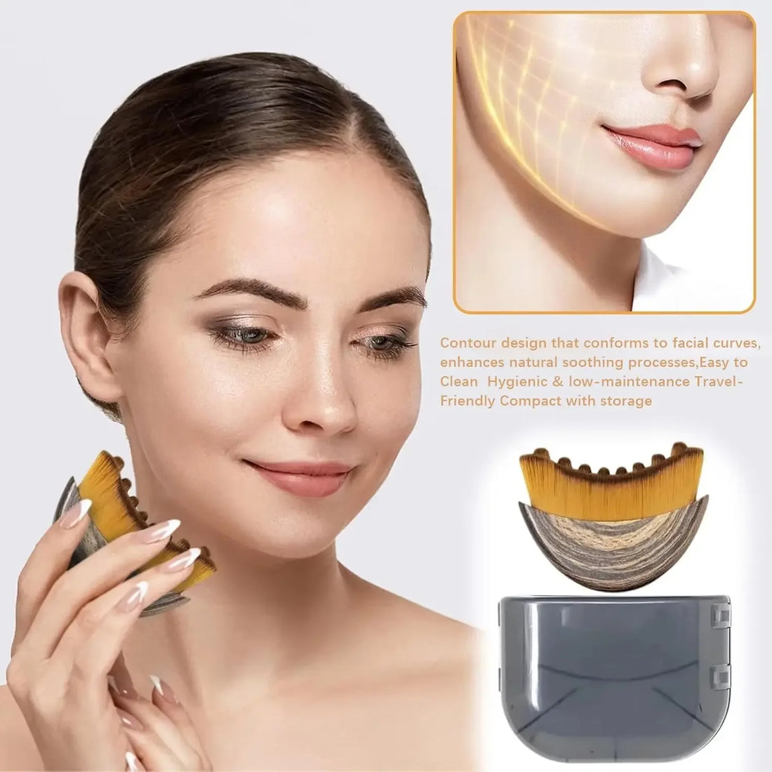 Lymphatic Face Massage Brush Jawline &amp; Facial Sculpting Tool product image 2