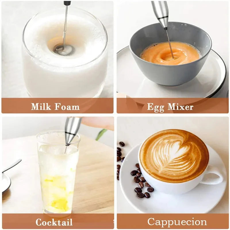 USB Rechargeable Handheld Milk Frother 3-Speed Whisk product image 2