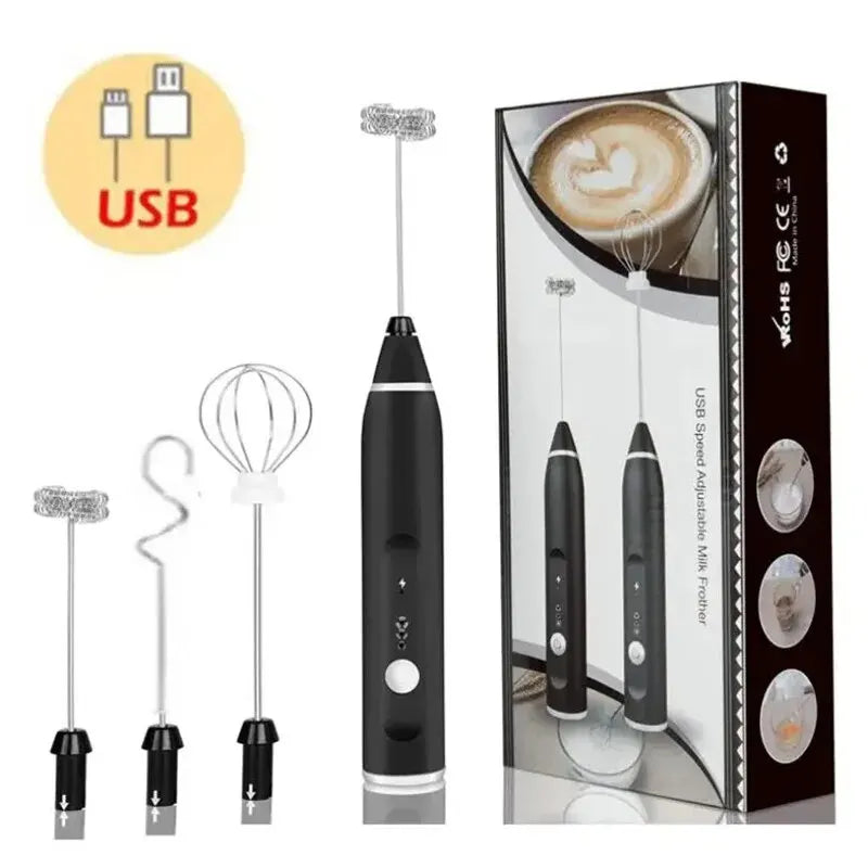 USB Rechargeable Handheld Milk Frother 3-Speed Whisk product image 7